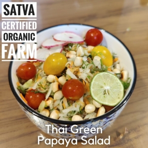 Thai Green Papaya Salad - Organic  | Satva Certified Organic Farm